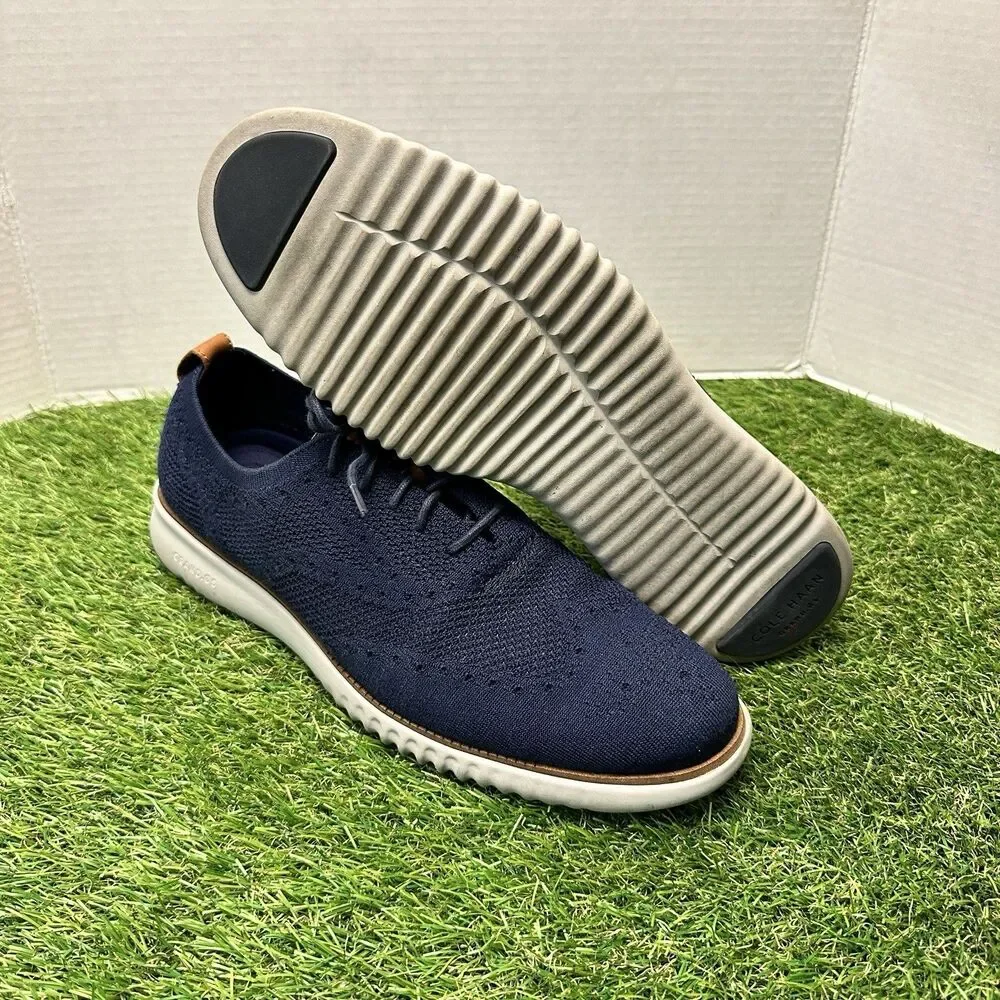Cole Haan ZeroGrand Stitchlite Mens Size 12M C27569 Marine Blue Casual Oxfords